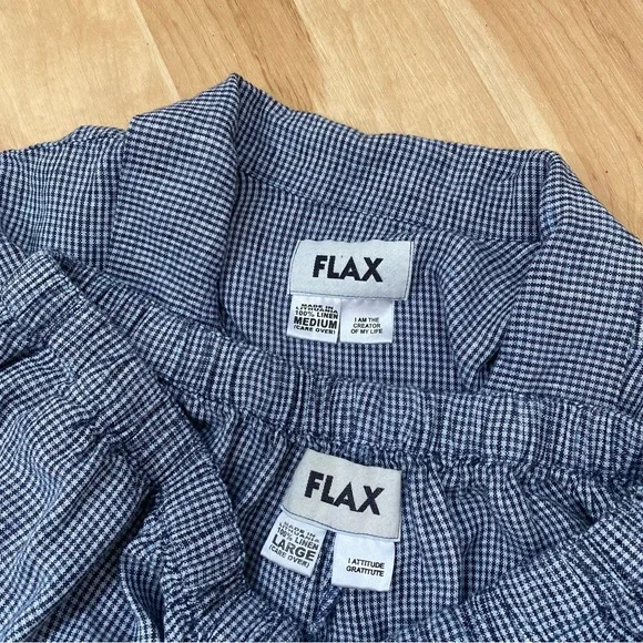 Vintage Flax Blue Plaid Pants Set - Picture 7 of 7